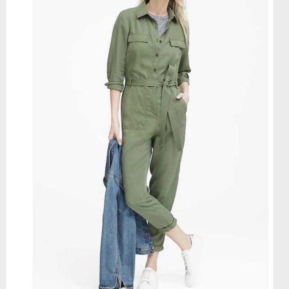 NWT size 0 BR TENCEL flight jumpsuit - Picture 2 of 5